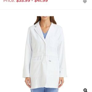 Mauven momentum lab coat XL